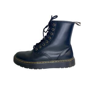 Dr Martens Zavala Combat Boots Womens Black Leather Air Wair Size 6 Grunge Punk